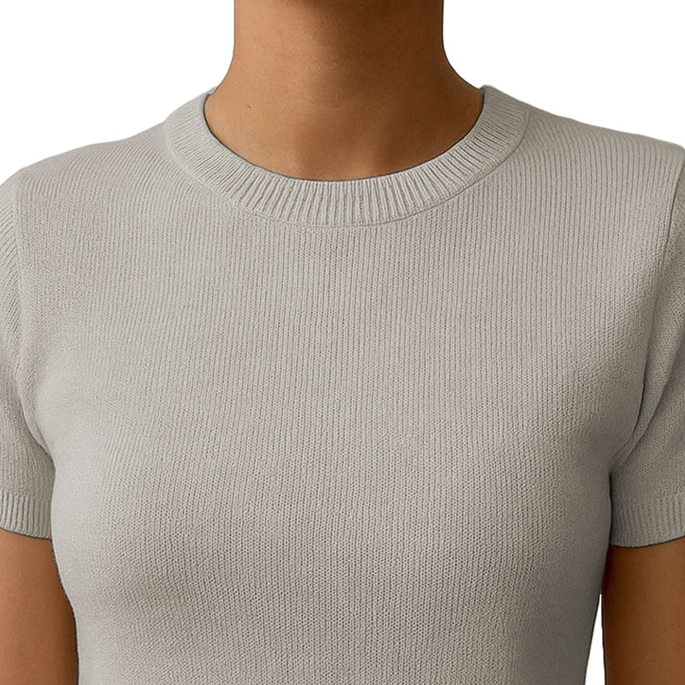 POLO MUJER MANGA CORTA COLOR ENTERO HILO TACTO ALGODON DAY362G-18 COLOR BEIGE - 3