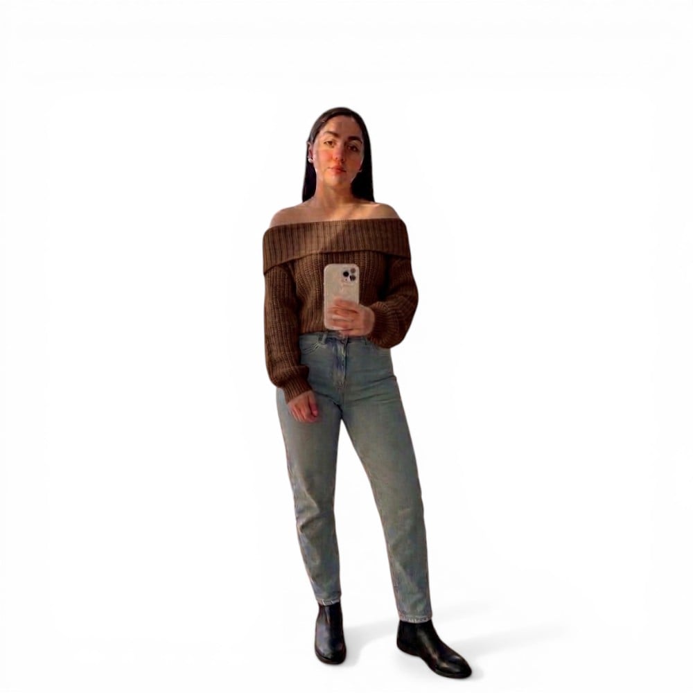 CHOMPA OUT SHOLDER HILO DRALOM 359G-23 COLOR CHOCOLATE - 3