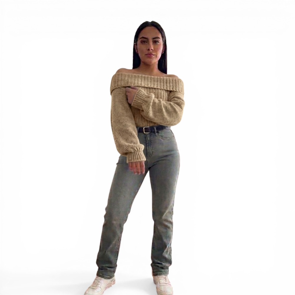 CHOMPA OUT SHOLDER HILO DRALOM 359G-23 COLOR BEIGE - 4