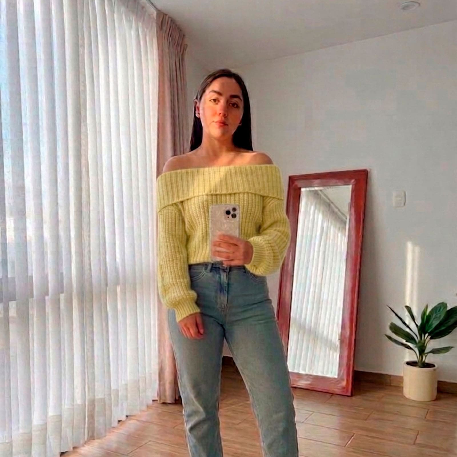 CHOMPA OUT SHOLDER HILO DRALOM 359G-23 COLOR AMARILLO - 1