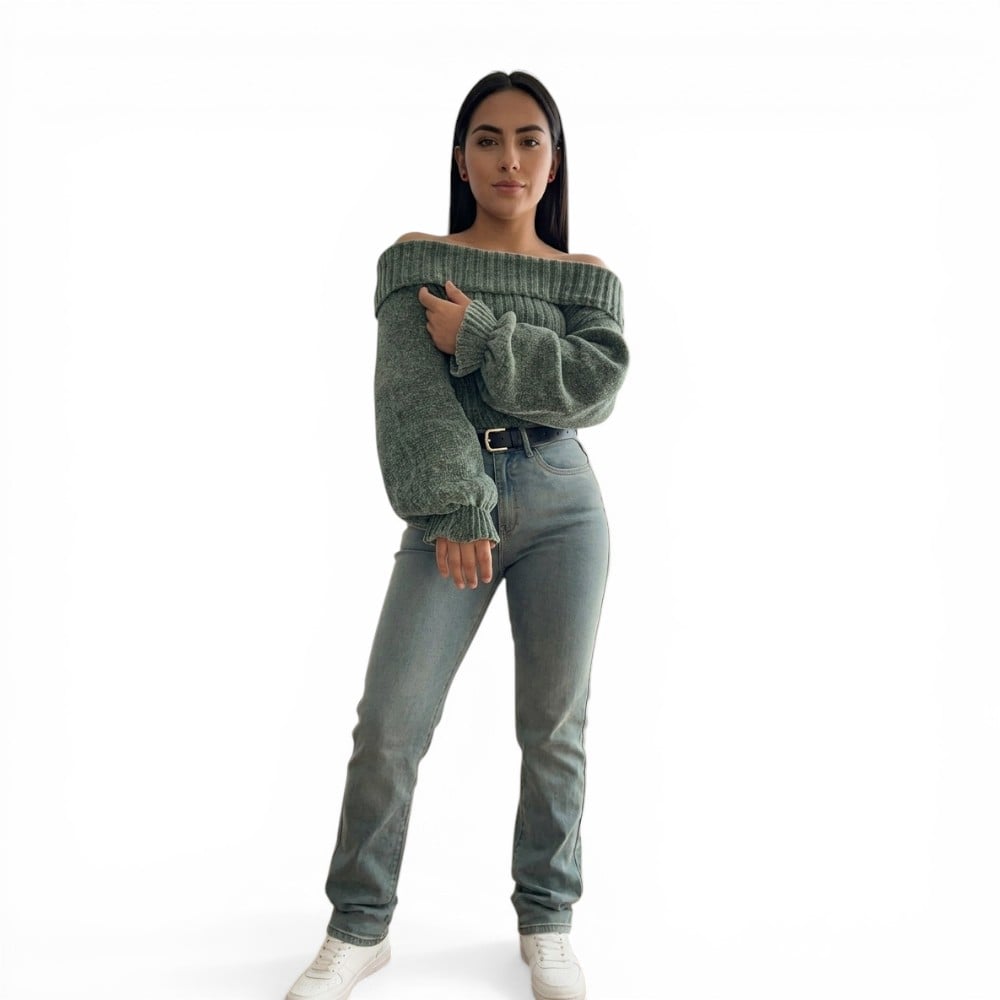 CHOMPA OUT SHOLDER HILO DRALOM 359G-23 COLOR OLIVO - 3