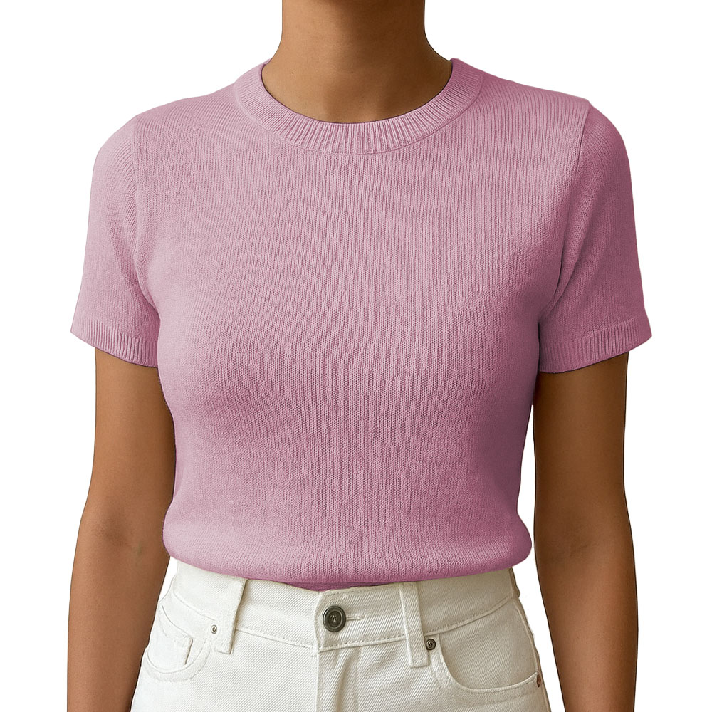 POLO MUJER MANGA CORTA COLOR ENTERO HILO TACTO ALGODON DAY362G-18 COLOR API - 1