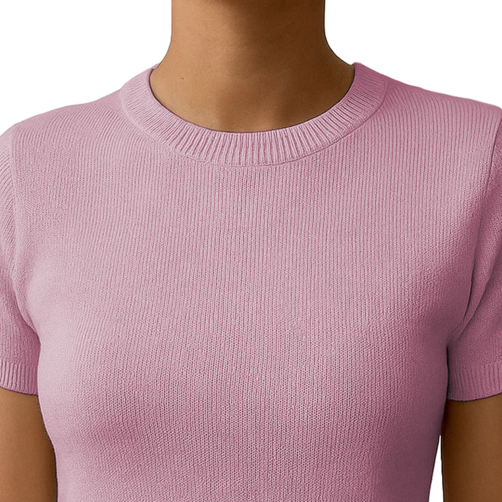 POLO MUJER MANGA CORTA COLOR ENTERO HILO TACTO ALGODON DAY362G-18 COLOR API - 2