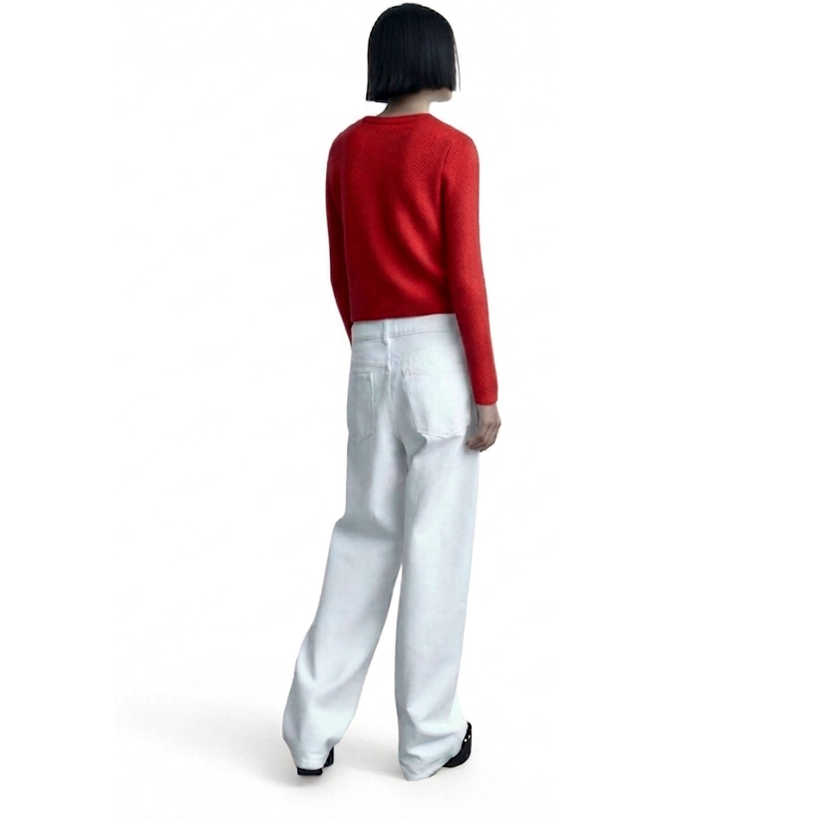 CARDIGAN MUJER CASUAL BOLSILLO BOTONES MLARGA HILO ALGODON 359G-28 COLOR ROJO - 2
