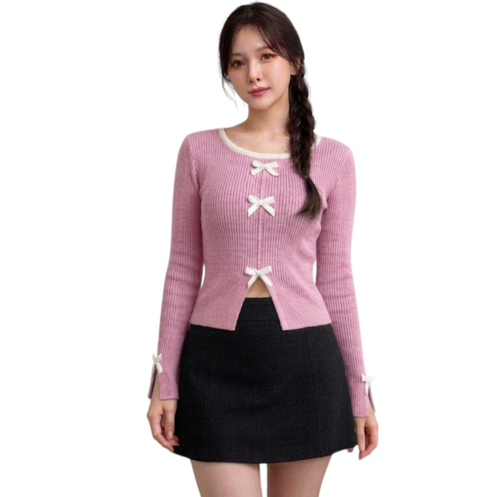 POLO MUJER LAZOS MANGA LARGA HILO ALGODON DOM463G-18 COLOR API - 3