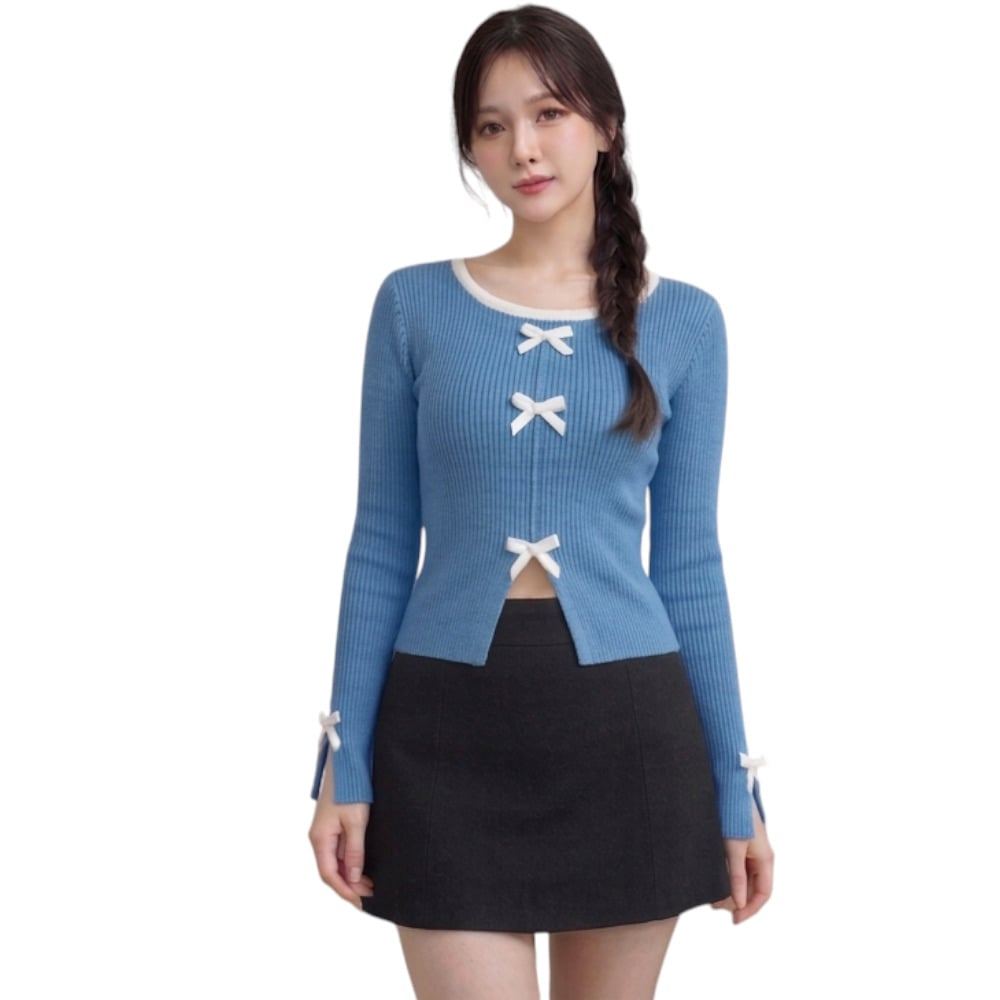 POLO MUJER LAZOS MANGA LARGA HILO ALGODON DOM463G-18 COLOR ACERO - 4