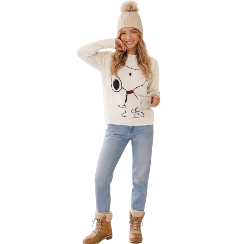 CHOMPA MUJER SNOO DOM463G-24 HILO CHENILE COLOR CRUDO - 2