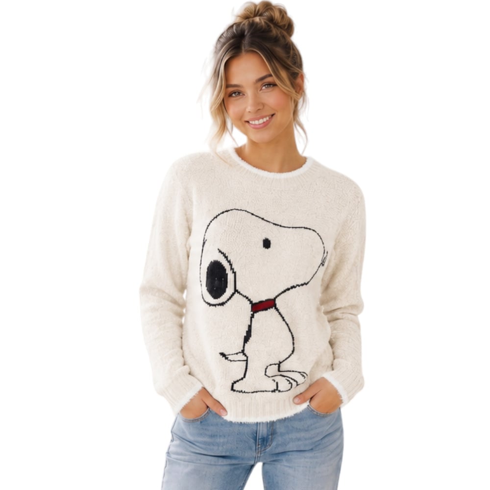 CHOMPA MUJER SNOO DOM463G-24 HILO CHENILE COLOR CRUDO - 3