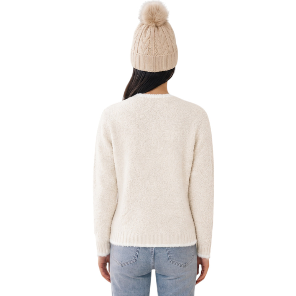 CHOMPA MUJER SNOO DOM463G-24 HILO CHENILE COLOR CRUDO - 4