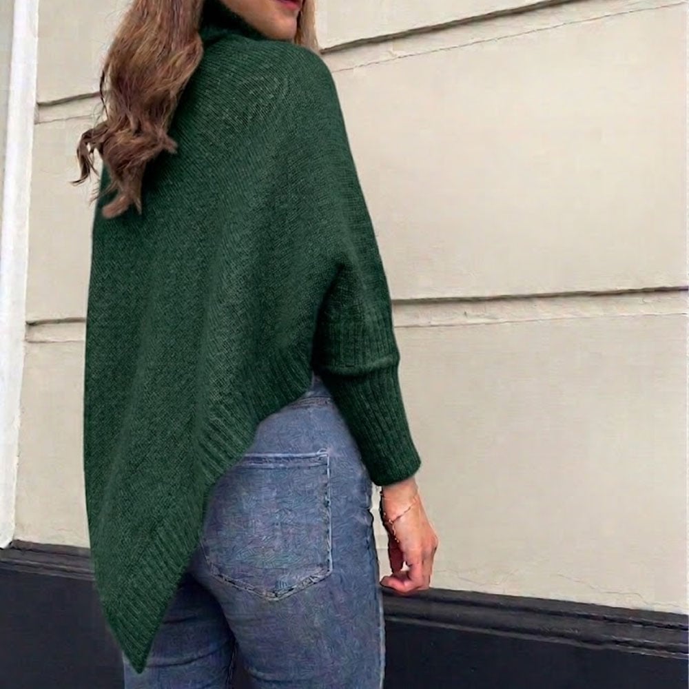 CHOMPA PONCHO INVERNO MUJER DRALOM COLOR VERDE - 2