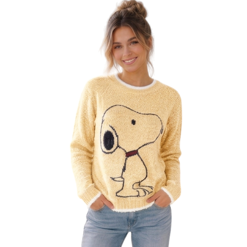 CHOMPA MUJER SNOO DOM463G-24 HILO CHENILE COLOR VAINILLA - 1