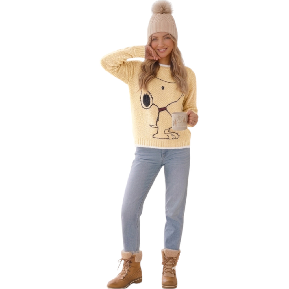 CHOMPA MUJER SNOO DOM463G-24 HILO CHENILE COLOR VAINILLA - 2