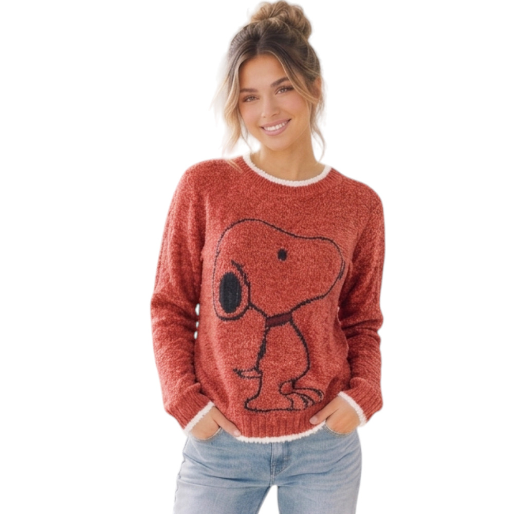 CHOMPA MUJER SNOO DOM463G-24 HILO CHENILE COLOR LACRE - 1