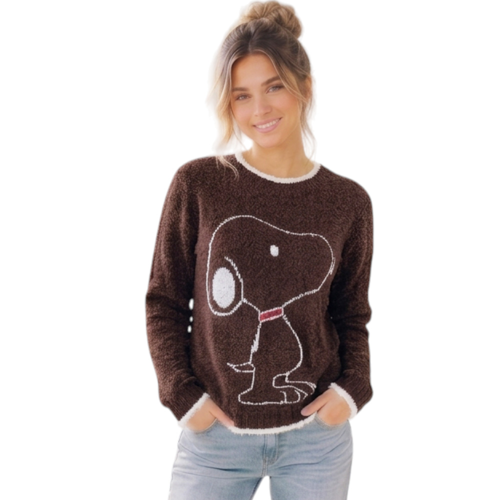 CHOMPA MUJER SNOO DOM463G-24 HILO CHENILE COLOR CHOCOLATE - 1