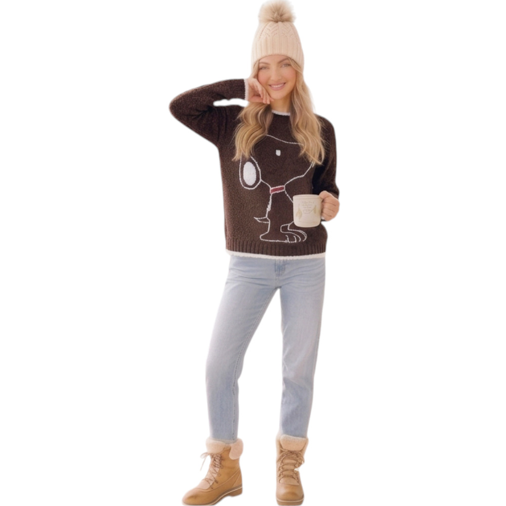 CHOMPA MUJER SNOO DOM463G-24 HILO CHENILE COLOR CHOCOLATE - 3