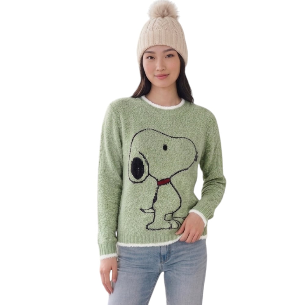 CHOMPA MUJER SNOO DOM463G-24 HILO CHENILE COLOR VERDE OLIVO - 3