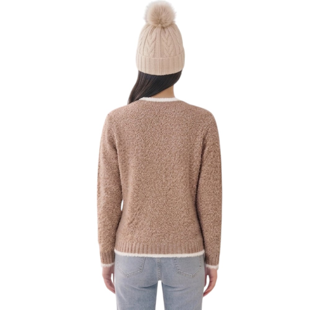CHOMPA MUJER SNOO DOM463G-24 HILO CHENILE COLOR COCOA - 3