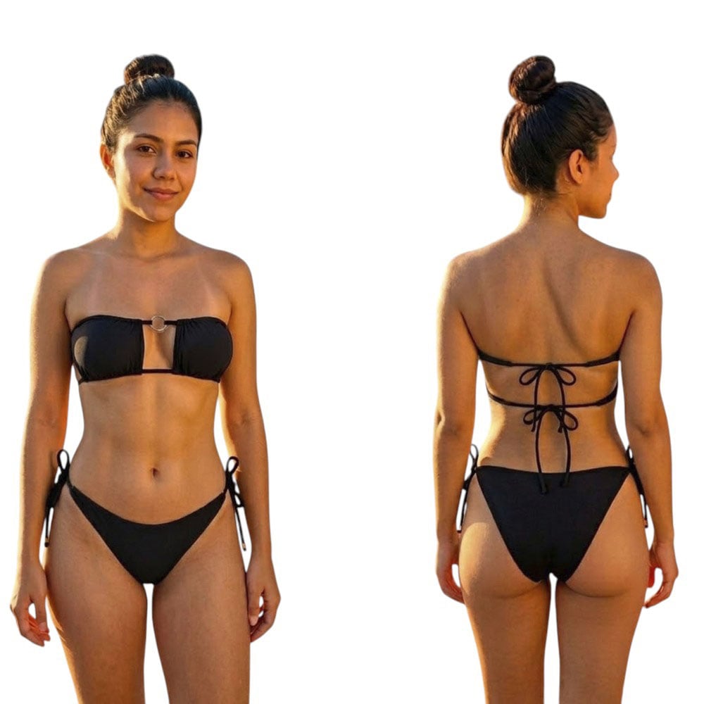 ROPA DE BAÑO BIKINI MUIJER CALZON NORMAL LICRA UV AX-45 COLOR MENTA - 3