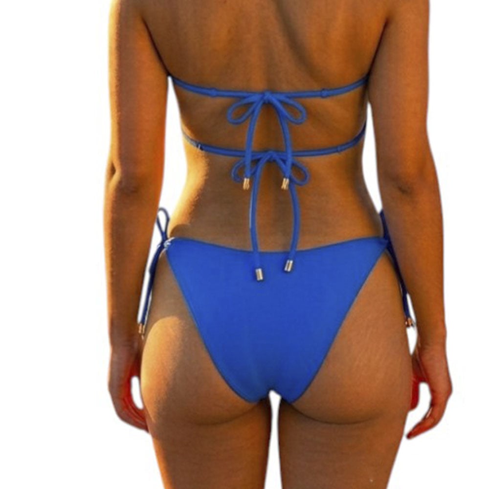 ROPA DE BAÑO BIKINI MUIJER CALZON NORMAL LICRA UV AX-45 COLOR LILA - 2