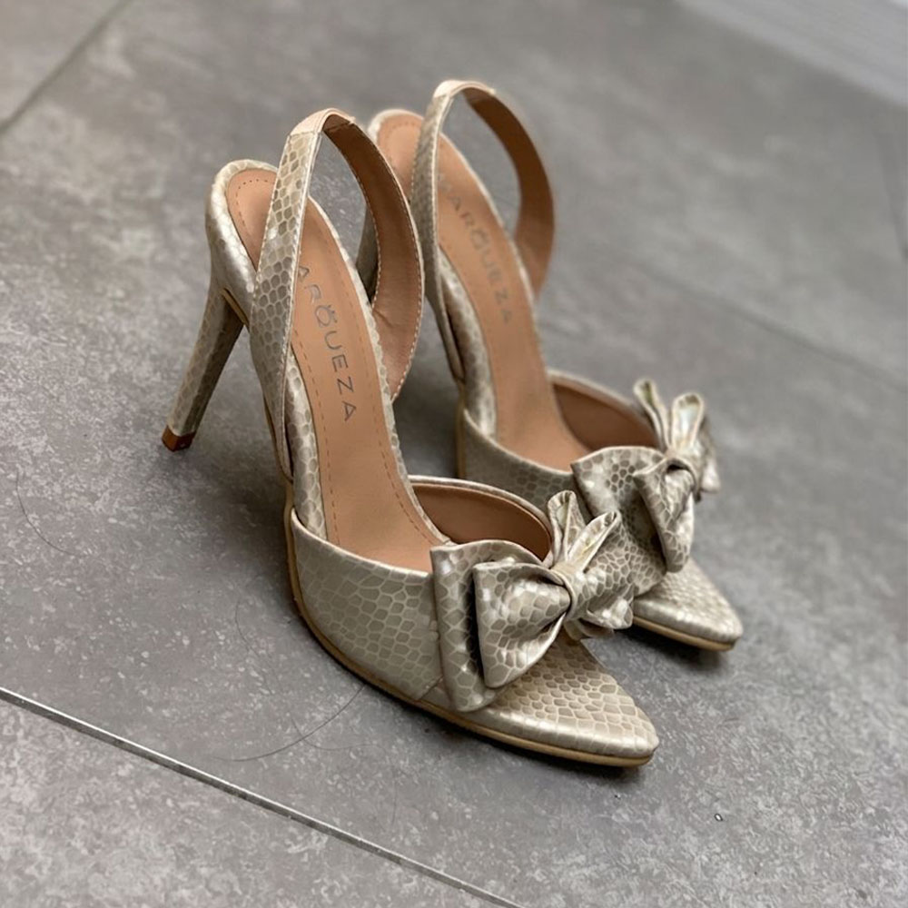 SANDALIA MUJER 2086-65 TACO 9 LAZO FINO COLOR DORADO - 4