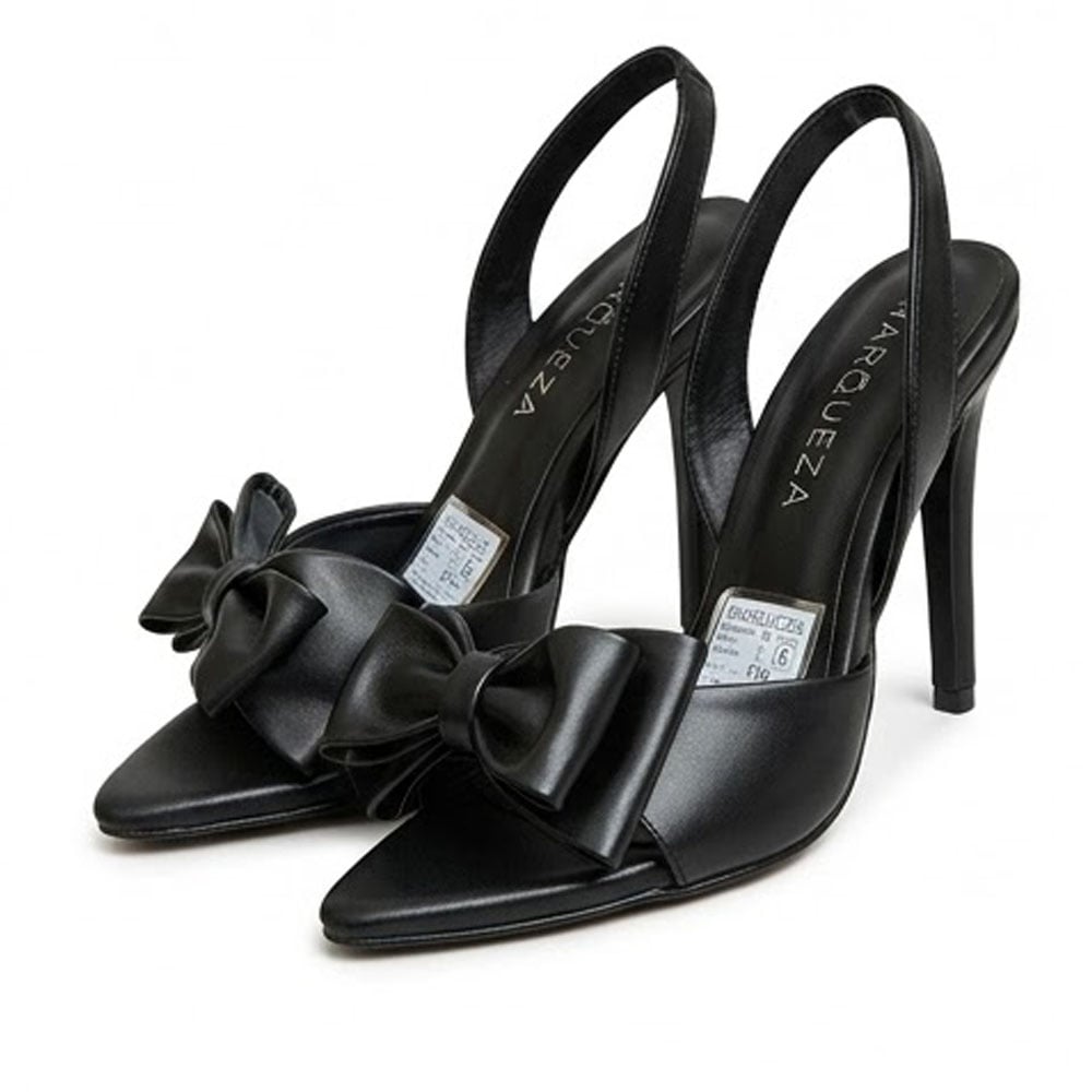 SANDALIA MUJER 2086-65 TACO 9 LAZO FINO COLOR NEGRO - 1