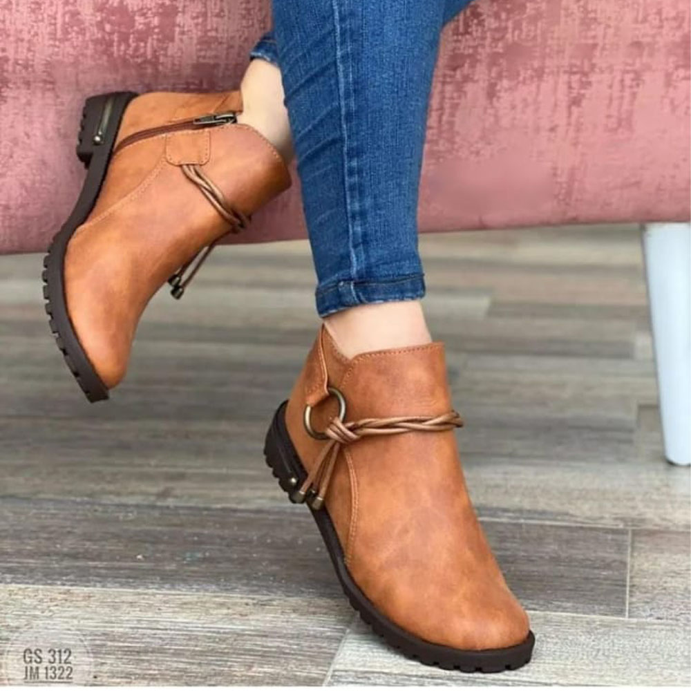 BOTIN MUJER 2086-50 VAQUERITA TACO 2 COLOR CARAMELO - 2