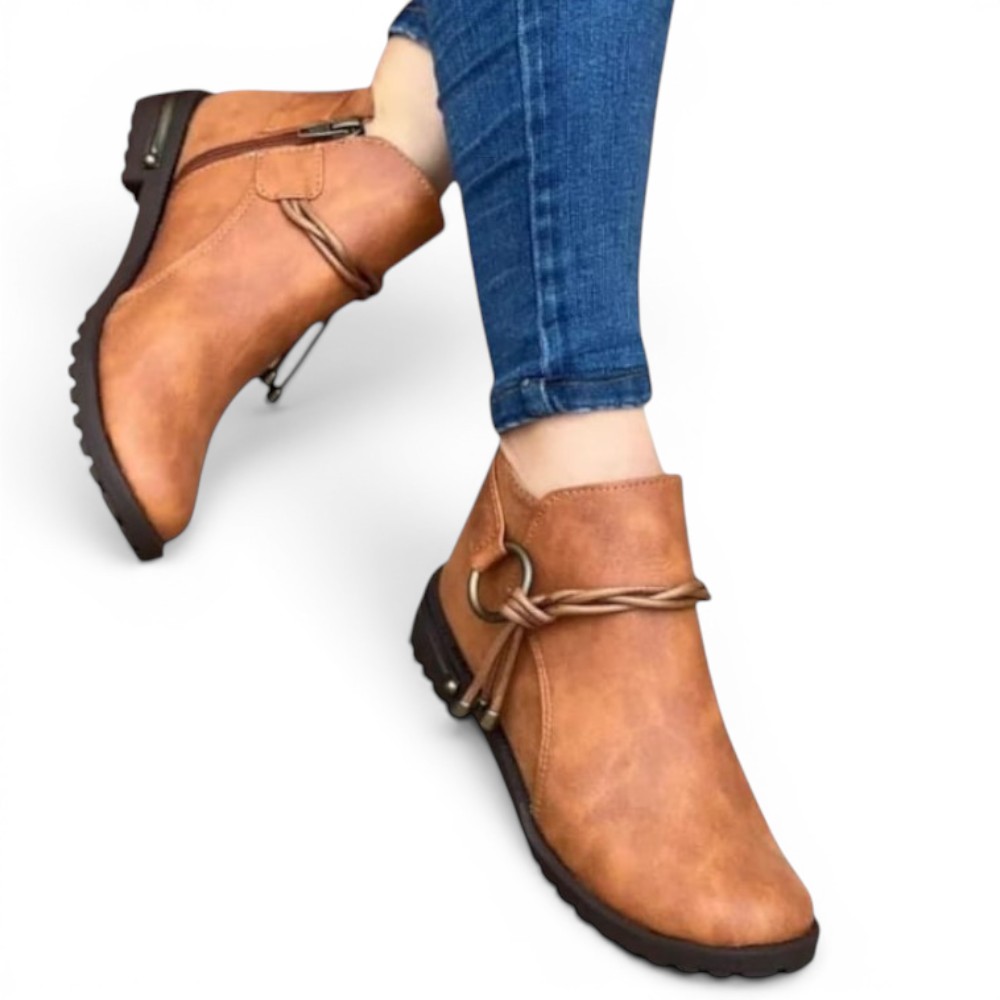 BOTIN MUJER 2086-50 VAQUERITA TACO 2 COLOR CARAMELO - 3