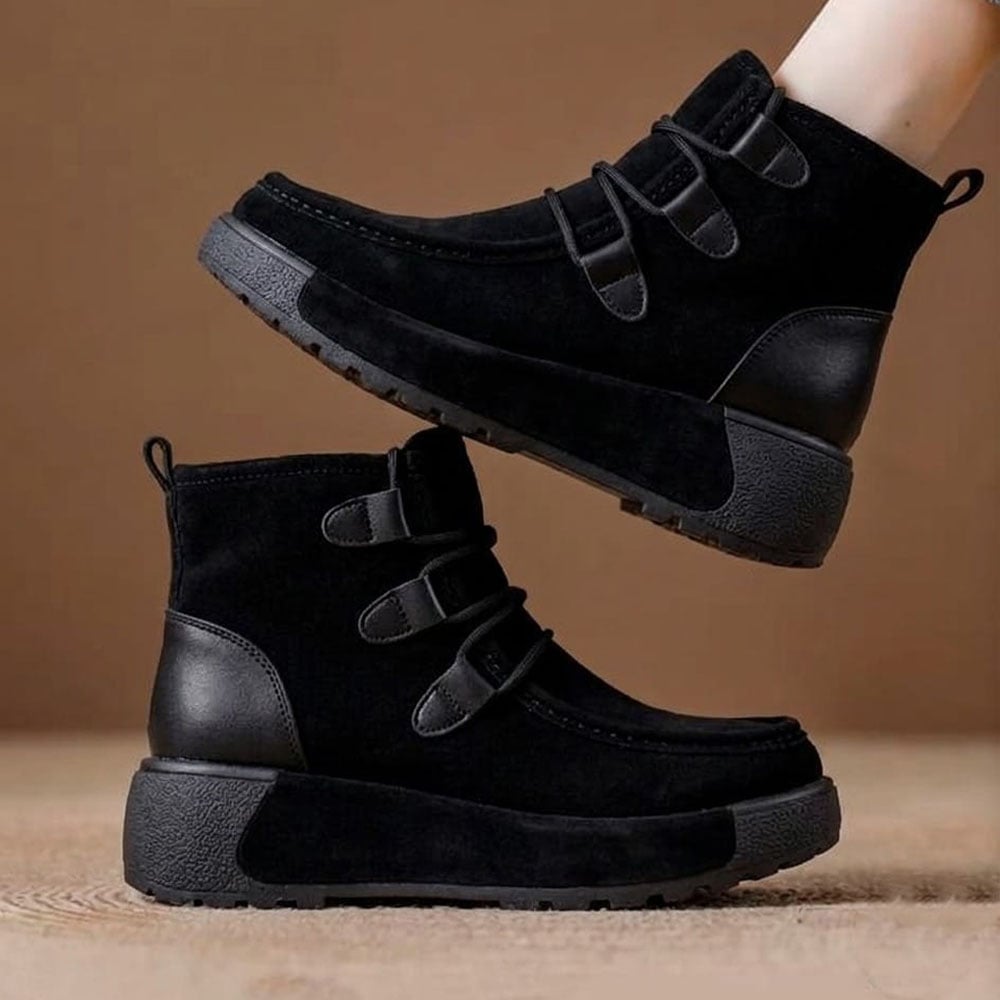 BOTIN MUJER CASUAL MIX 2086-55 PLANTA SPANZO COLOR NEGRO - 2