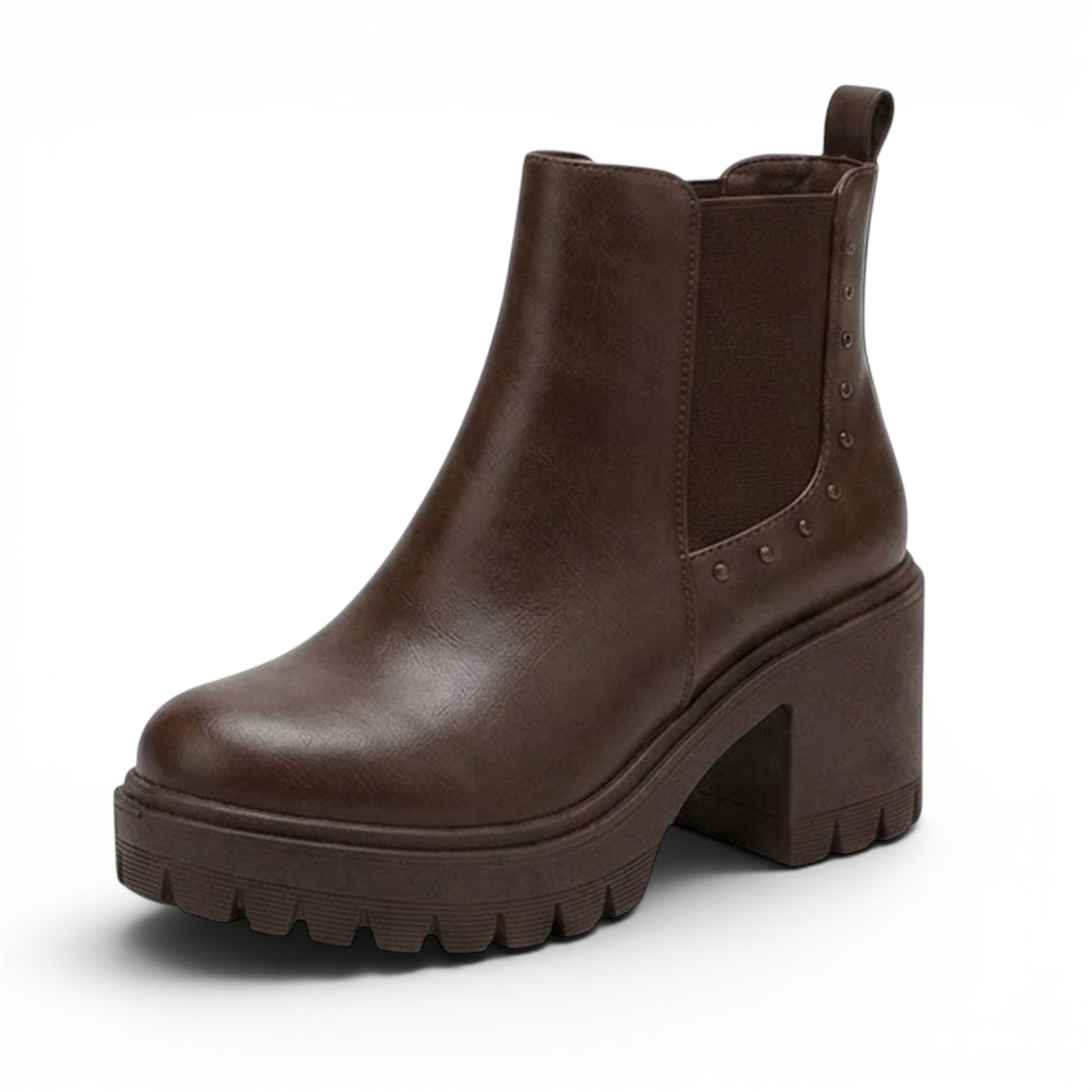 BOTIN MUJER CASUAL 2086-60 TACO 7 COLOR CHOCOLATE - 1