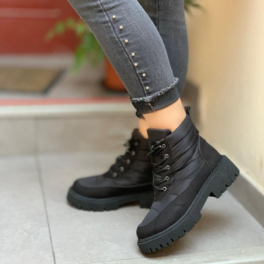 BOTIN MUJER CASUAL 2086-53 IMPERMIABLE COLOR NEGRO - 4