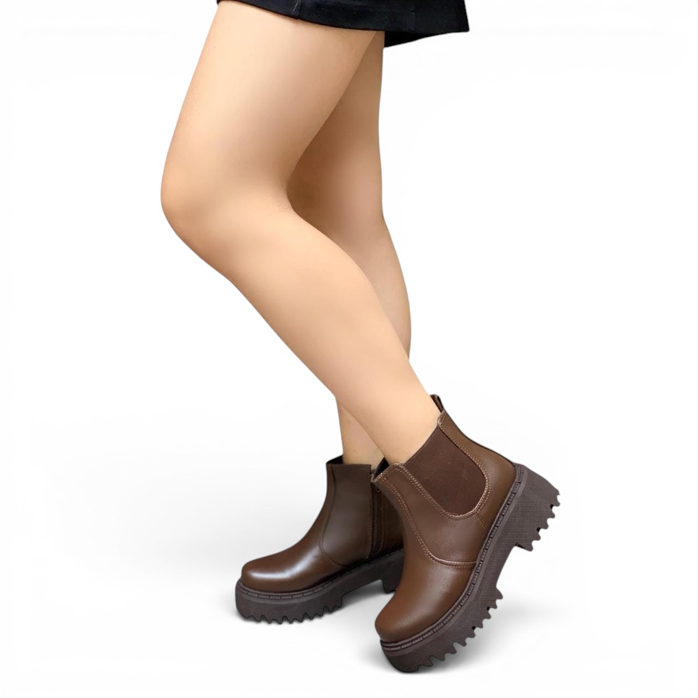 BOTIN MUJER DELICA 2086-57 TACO 4 COLOR CHOCOLATE - 2