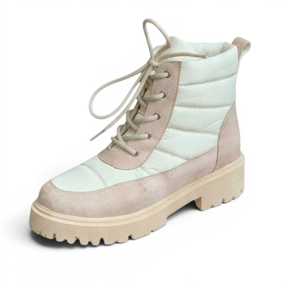 BOTIN MUJER CASUAL 2086-53 IMPERMIABLE COLOR HUESO - 1