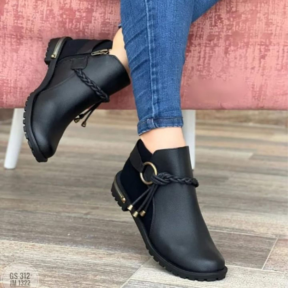 BOTIN MUJER 2086-50 VAQUERITA TACO 2 COLOR NEGRO - 3