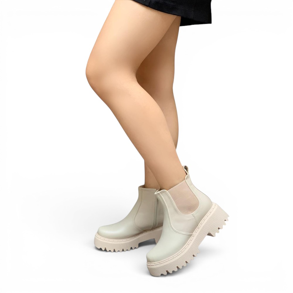 BOTIN MUJER DELICA 2086-57 TACO 4 COLOR HUESO - 2