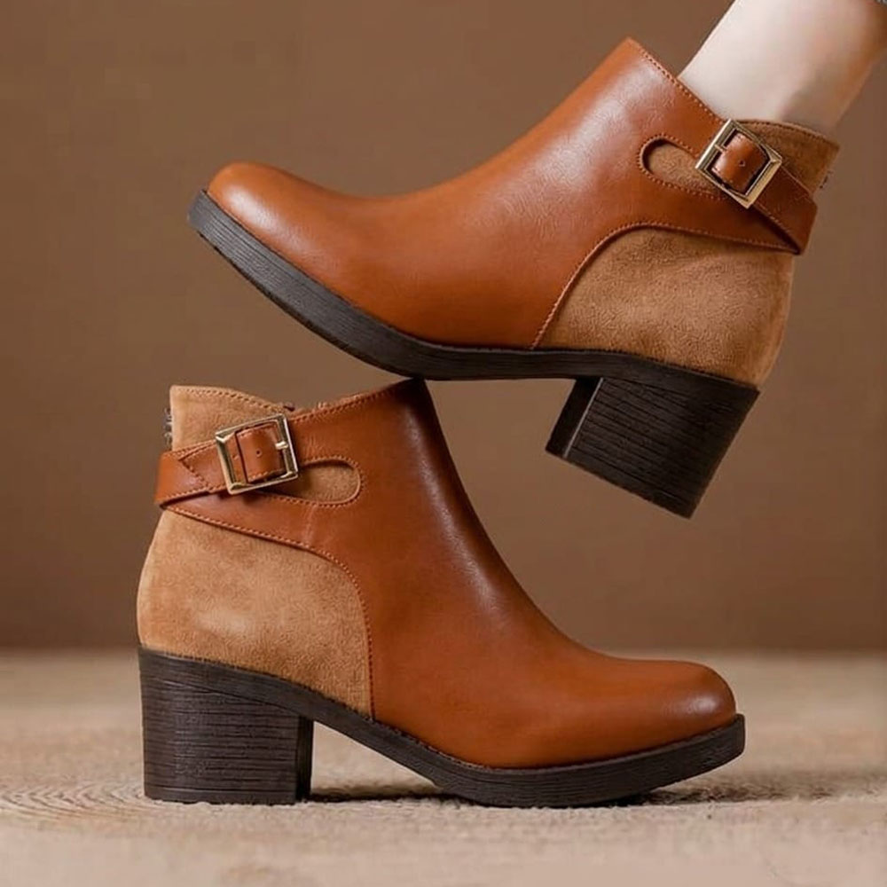 BOTIN MUJER 2086-55 TACO 5 BELEZA COLOR CARAMELO - 2