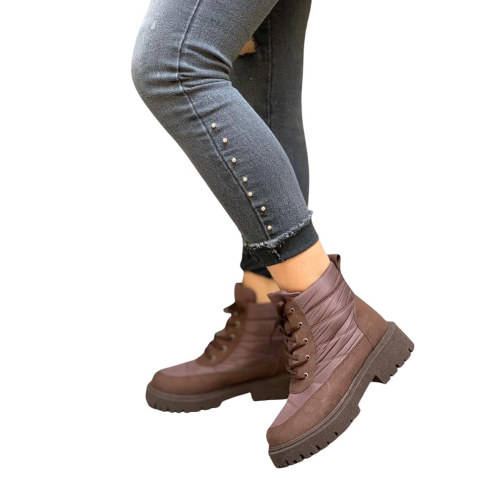 BOTIN MUJER CASUAL 2086-53 IMPERMIABLE COLOR CHOCOLATE - 3