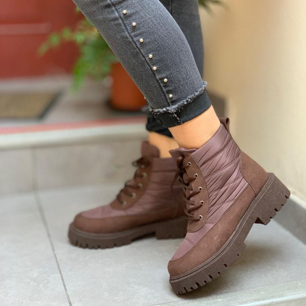 BOTIN MUJER CASUAL 2086-53 IMPERMIABLE COLOR CHOCOLATE - 5