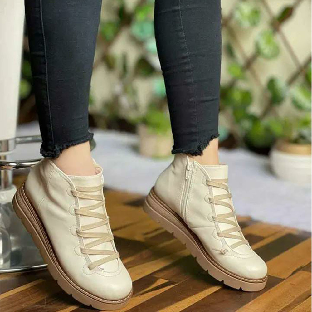 BOTIN MUJER CASUAL 2086-50 FERRI REVELDE COLOR HUESO - 3