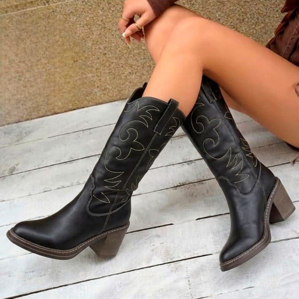BOTA LARGA MUJER 2086-78 TACO 7 TEXANA COLOR CARAMELO - 2