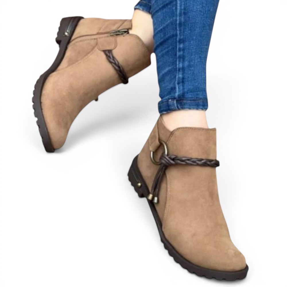 BOTIN MUJER 2086-50 VAQUERITA TACO 2 COLOR BEIGE - 2