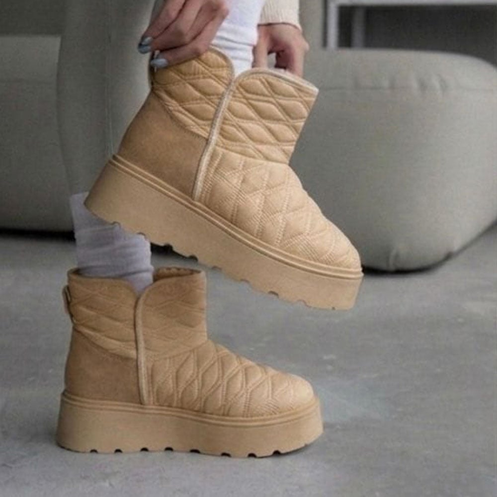 BOTIN MUJER PANTUBOTAS 2086-50 TACO 5 COLOR BEIGE - 2
