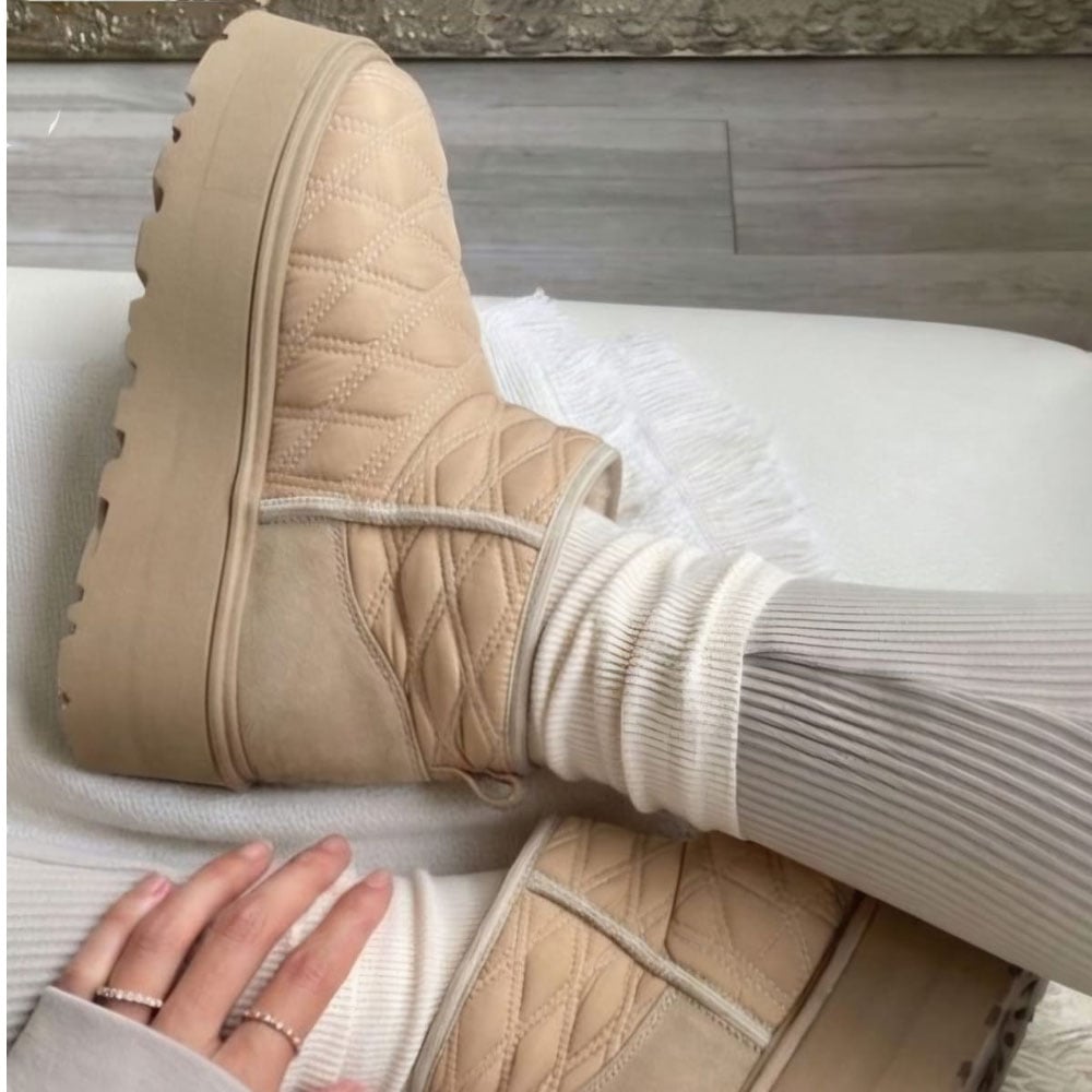 BOTIN MUJER PANTUBOTAS 2086-50 TACO 5 COLOR BEIGE - 3