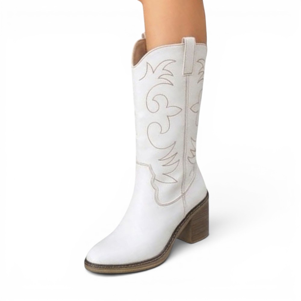 BOTA LARGA MUJER 2086-78 TACO 7 TEXANA COLOR BEIGE - 1