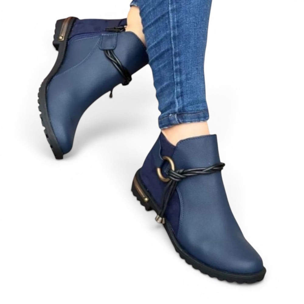 BOTIN MUJER 2086-50 VAQUERITA TACO 2 COLOR AZUL - 2