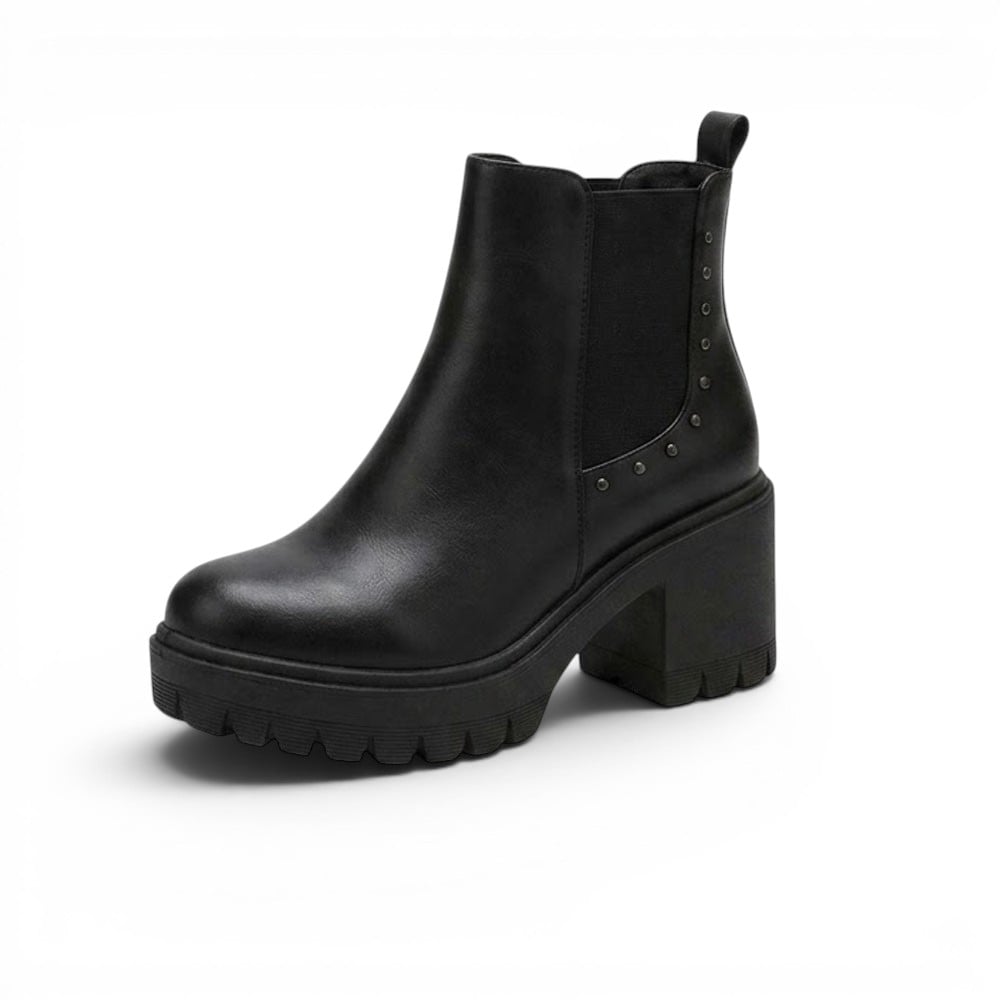 BOTIN MUJER CASUAL 2086-60 TACO 7 COLOR NEGRO - 1