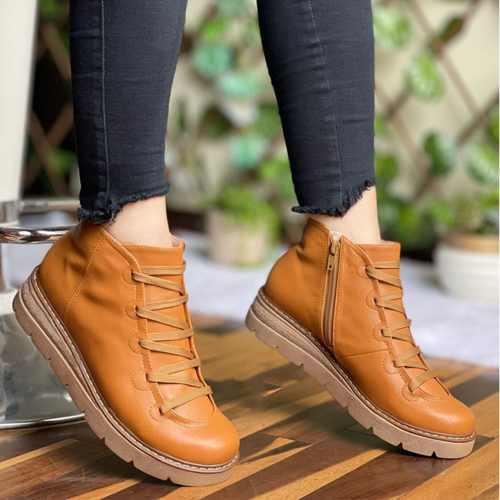 BOTIN MUJER CASUAL 2086-50 FERRI REVELDE COLOR CARAMELO - 3