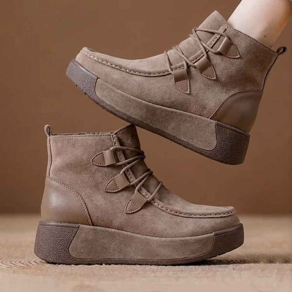 BOTIN MUJER CASUAL MIX 2086-55 PLANTA SPANZO COLOR BEIGE - 2