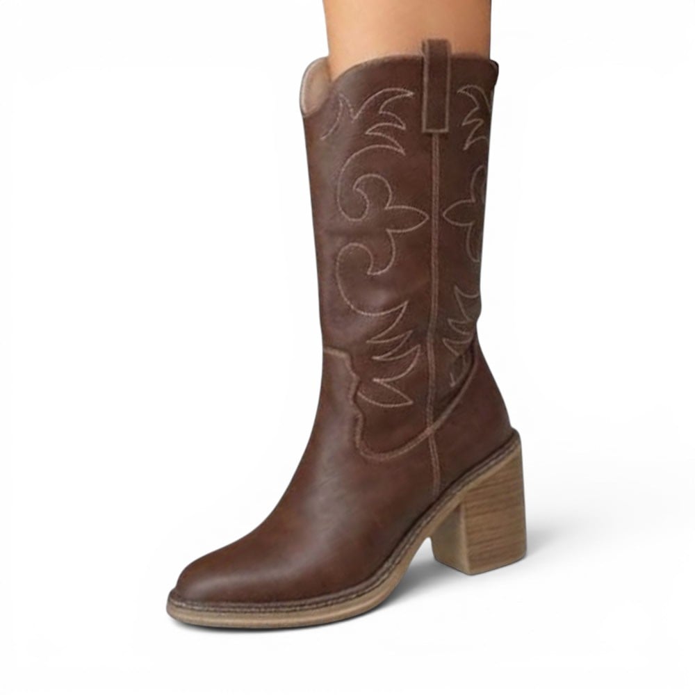BOTA LARGA MUJER 2086-78 TACO 7 TEXANA COLOR NEGRO - 1