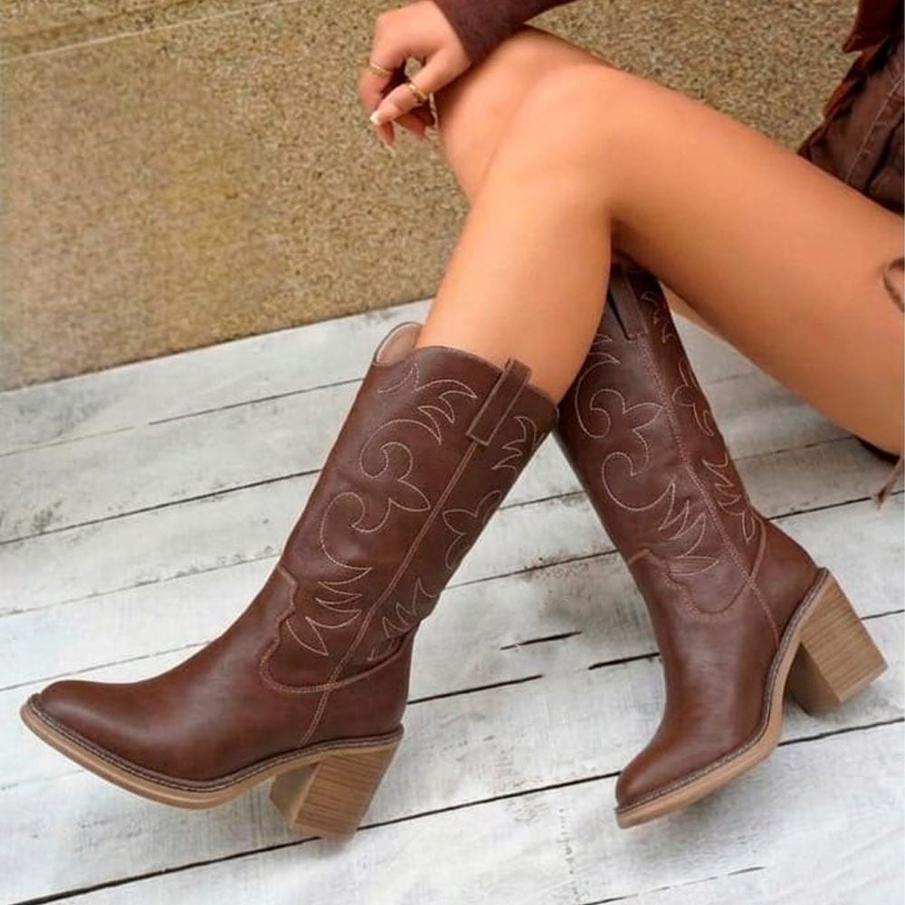 BOTA LARGA MUJER 2086-78 TACO 7 TEXANA COLOR NEGRO - 2