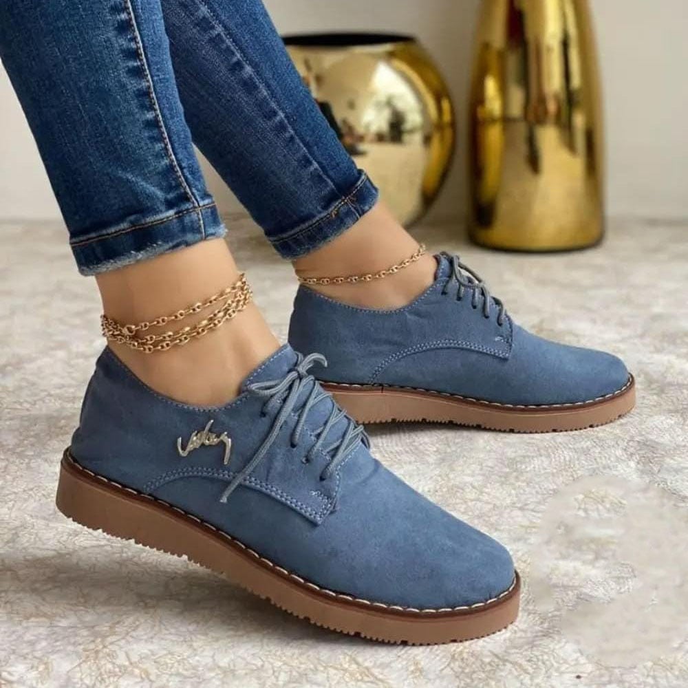 ZAPATO 2086-48 GAMUZA OX-FORD ACERO - 2